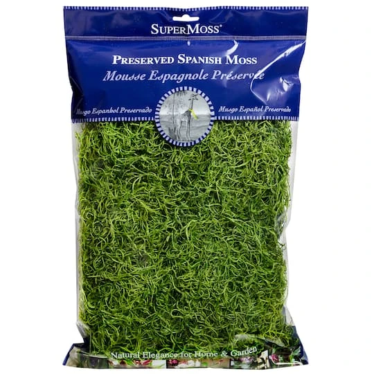 SuperMoss® Preserved Spanish Moss, Grass Green 4 SuperMoss® Preserved Spanish Moss, Grass Green - Image 2
