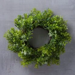 9" Green Mini Boxwood Wreath With Flowers By Ashland® -Flowers Michael Store 10628624 22