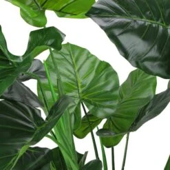 Northlight 4 Ft. Two-Tone Potted Wide Taro Leaf Plant -Flowers Michael Store D236732S 3