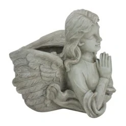 Northlight 11" Gray Praying Angel Bust Outdoor Garden Statue Planter -Flowers Michael Store D236820S 2