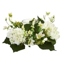 6" Hydrangea Artificial Arrangement Candelabrum -Flowers Michael Store D251191S 12
