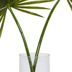 4ft. Green Fan Palm Arrangement In Glass Vase 11 4ft. Green Fan Palm Arrangement In Glass Vase -Flowers Michael Store D251400S 13