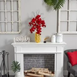 3ft. Red Moth Orchid Arrangement In Gold Vase -Flowers Michael Store D251431S 12