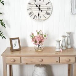 14" Cherry Blossom Arrangement In Glass Vase -Flowers Michael Store D251470S 15