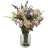 16" Lavender & Hydrangea Arrangement In Vase -Flowers Michael Store D251489S 1