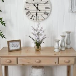 19" White Dancing Lady Orchid Arrangement In Vase -Flowers Michael Store D251505S 14