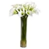 27" Calla Lily With Cylinder Silk Flower Arrangement In Vase 1 27" Calla Lily With Cylinder Silk Flower Arrangement In Vase -Flowers Michael Store D251508S 11