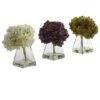 Green, Purple & White Hydrangea With Vase, 3ct. -Flowers Michael Store D251511S 11