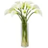 20" Mini Calla Lily Silk Flower Arrangement In Vase -Flowers Michael Store D251513S 11