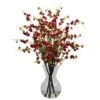 30" Red Cherry Blossoms Arrangement In Vase 1 30" Red Cherry Blossoms Arrangement In Vase -Flowers Michael Store D251515S 11