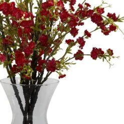 30" Red Cherry Blossoms Arrangement In Vase -Flowers Michael Store D251515S 13
