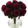 11" Red Rose Arrangement In Vase -Flowers Michael Store D251525S 1