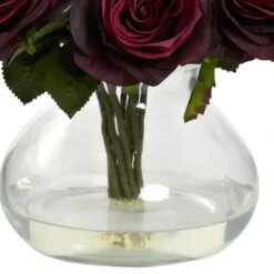 11" Red Rose Arrangement In Vase -Flowers Michael Store D251525S 3