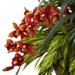 3ft. Mixed Tropical Greenery & Orchid Hanging Basket -Flowers Michael Store D251637S 12
