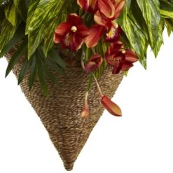 3ft. Mixed Tropical Greenery & Orchid Hanging Basket -Flowers Michael Store D251637S 13