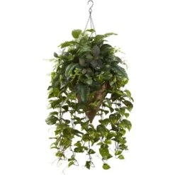 3ft. Mixed Green Vines In Cone Hanging Basket