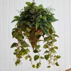 3ft. Mixed Green Vines In Cone Hanging Basket -Flowers Michael Store D251643S 15