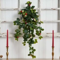 31” Strawberry Hanging Bush, 2ct. -Flowers Michael Store D251657S 13