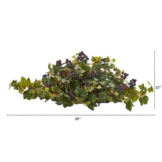 33" Purple & Green Grape Leaf Artificial Ledge Plant 5 33" Purple & Green Grape Leaf Artificial Ledge Plant - Image 3