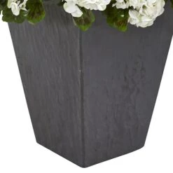 2.5ft. White Geranium In Slate Planter -Flowers Michael Store D251832S 13