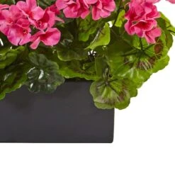 13" Beauty Geranium In Rectangular Planter -Flowers Michael Store D251842S 13