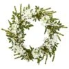 24'' White Mixed Floral Wreath 2 24'' White Mixed Floral Wreath -Flowers Michael Store D252240S 1