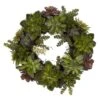 20" Green Succulent Wreath -Flowers Michael Store D252267S 11