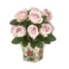 11" Pink Roses In Floral Vase -Flowers Michael Store D262029S 1