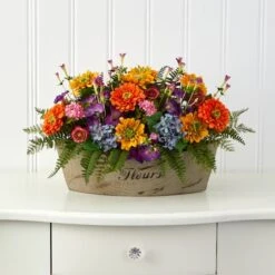 12" Mixed Flowers Arrangement In Decorative Vase -Flowers Michael Store D262031S 3