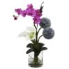 2ft. Calla Lily, Orchid & Ball Flower Arrangement In Glass Vase -Flowers Michael Store D262123S 1
