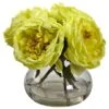 8" Yellow Fancy Rose Arrangement In Vase -Flowers Michael Store D262124S 1