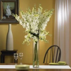3ft. Delphinium Arrangement In Glass Vase -Flowers Michael Store D262143S 12