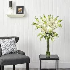 3ft. Delphinium Arrangement In Glass Vase -Flowers Michael Store D262143S 14