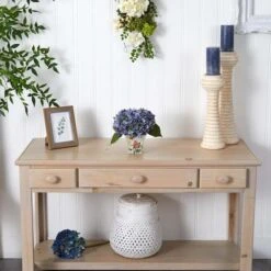 9" Blue Hydrangea In Floral Planter -Flowers Michael Store D262155S 12