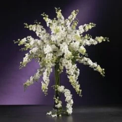 White Delphinium Stem, 12ct. -Flowers Michael Store D262224S 14