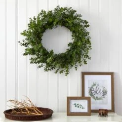 24'' Green Eucalyptus Wreath 9 24'' Green Eucalyptus Wreath -Flowers Michael Store D262237S 3