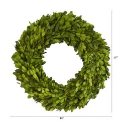14'' Green Preserved Boxwood Wreath -Flowers Michael Store D262258S 12