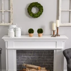 14'' Green Preserved Boxwood Wreath -Flowers Michael Store D262258S 14