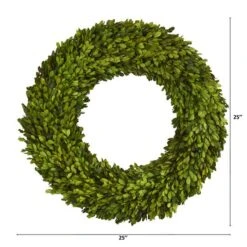 24" Green Preserved Boxwood Wreath 8 24" Green Preserved Boxwood Wreath -Flowers Michael Store D262262S 12