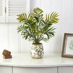 18" Mini Areca Palm Plant In Floral Vase -Flowers Michael Store D262357S 3
