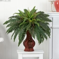 2.5.ft. Boston Fern In Decorative Brown Urn -Flowers Michael Store D262474S 13