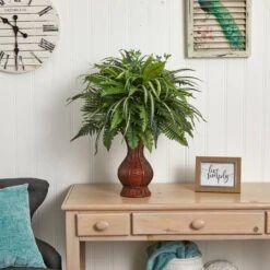 2ft. Mixed Greens & Fern In Decorative Planter -Flowers Michael Store D262524S 13