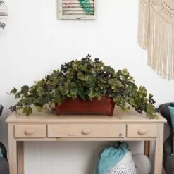 18" Grape Leaf In Rectangular Decorative Planter -Flowers Michael Store D262645S 13