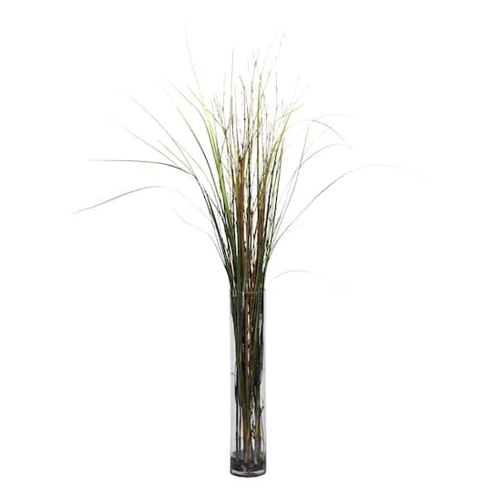 4ft. Grass & Bamboo In Cylinder Vase 4 4ft. Grass & Bamboo In Cylinder Vase - Image 2