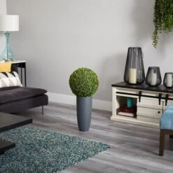 2.5ft. Boxwood Topiary Plant In Gray Cylinder Planter -Flowers Michael Store D262951S 15