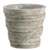 8.2" Gray Distressed Textured Cement Pot -Flowers Michael Store D263759S 1