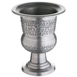 8" Silver Aluminum Urn