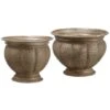 Distressed Metal Urn Set -Flowers Michael Store D263778S 1