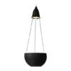 Glitzhome® 30" Solar Lighted Black Plastic Hanging Planter -Flowers Michael Store D266612S 11