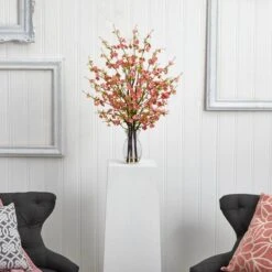 2ft. Pink Cherry Blossom In Glass Vase 9 2ft. Pink Cherry Blossom In Glass Vase -Flowers Michael Store D292575S 12